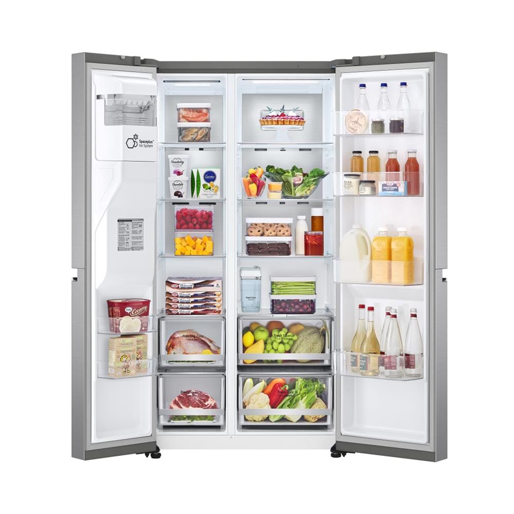 ตู้เย็น SIDE BY SIDE LG GC-L257SFZW.APYPLM 22.4 คิว สีเงิน อินเวอร์เตอร์
