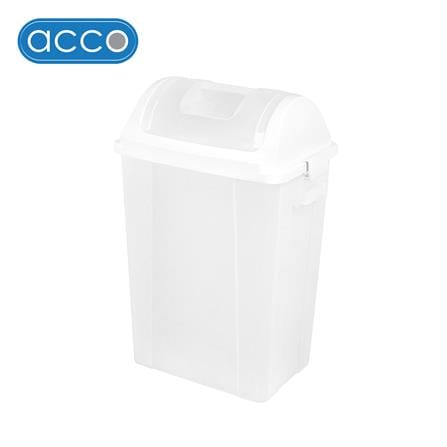 ถังขยะเหลี่ยมฝาสวิง ACCO 60 ลิตร สีใส_1