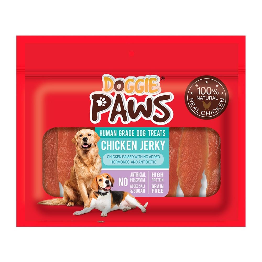 ขนมสุนัข DOGGIE PAWS CHICKEN JERKY อกไก่นิ่ม 320 ก.