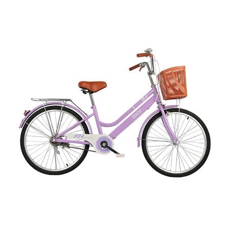 จักรยานแม่บ้าน 24 นิ้ว JOY BICYCLE SKY สีม่วง_0