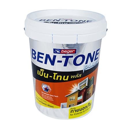 สีน้ำทาภายนอก BEGER BEN-TONE PLUS 003 สี LILY WHITE กึ่งเงา 5 แกลลอน
