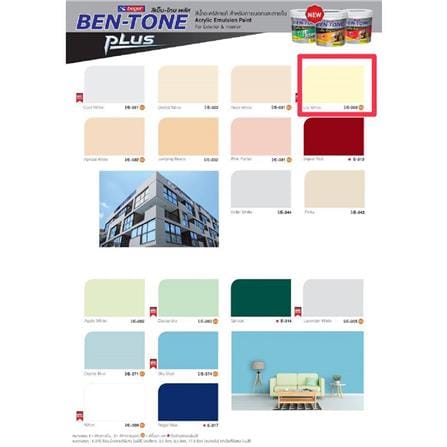 สีน้ำทาภายนอก BEGER BEN-TONE PLUS 003 สี LILY WHITE กึ่งเงา 5 แกลลอน_3