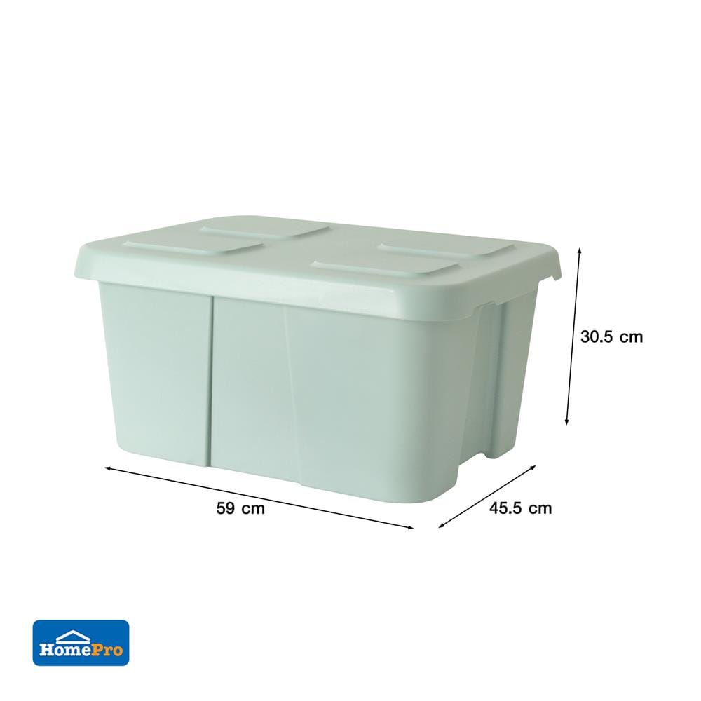กล่องเก็บของ STACKO CIRCULAR 52 ลิตร สีเขียวอ่อน