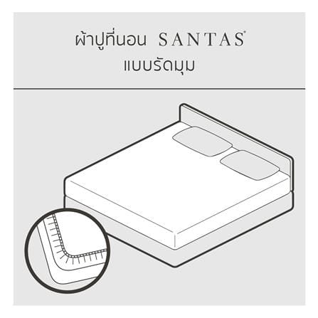 ชุดผ้าปูที่นอน 5 ฟุต 10 ชิ้น SANTAS GRITTY NA_6