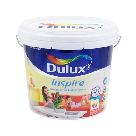 สีน้ำทาภายใน ชนิดกึ่งเงา DULUX INSPIRE BASE B สีขาว 9 ลิตร_0