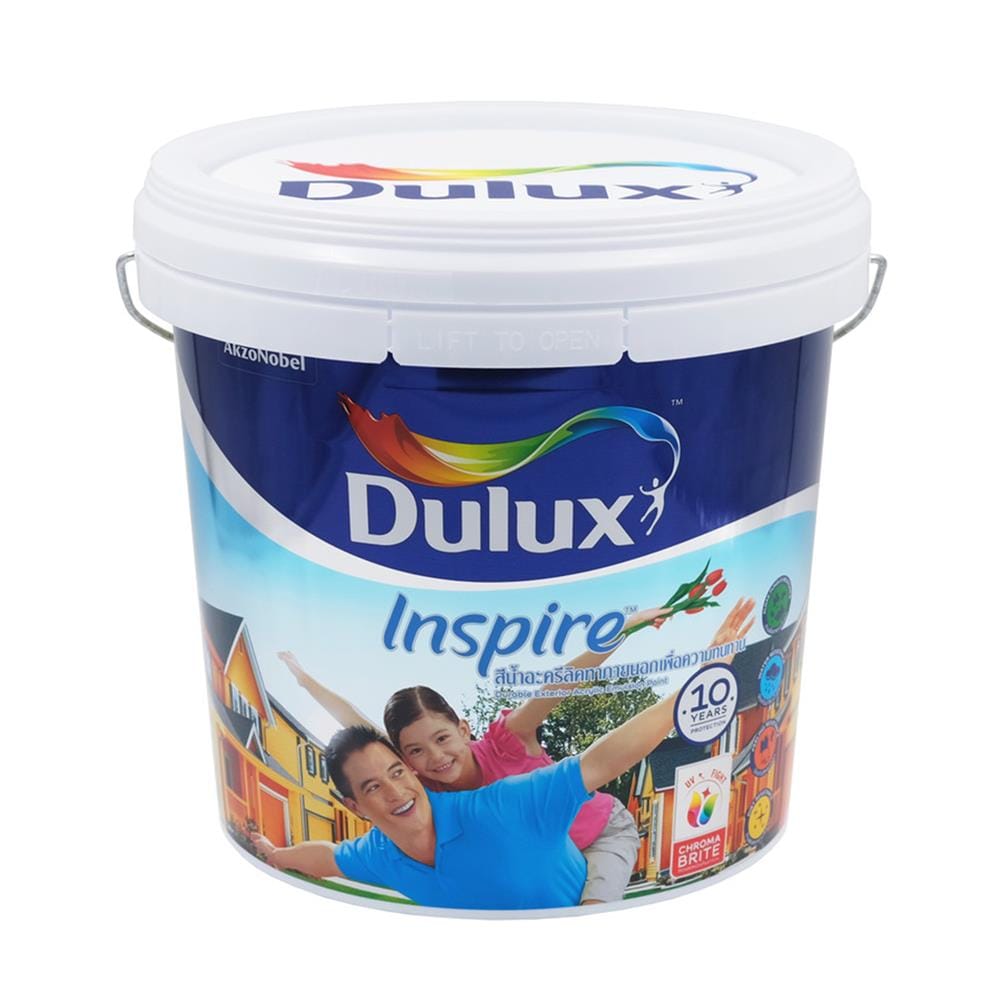 สีน้ำทาภายนอก ชนิดด้าน DULUX INSPIRE BASE A สีขาว 9 ลิตร