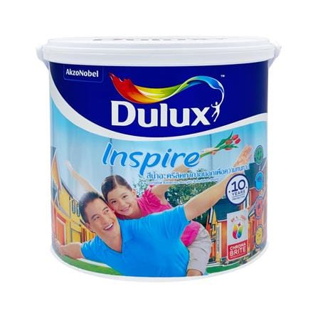 สีน้ำทาภายนอก ชนิดกึ่งเงา DULUX INSPIRE BASE A สีขาว 3 ลิตร_0
