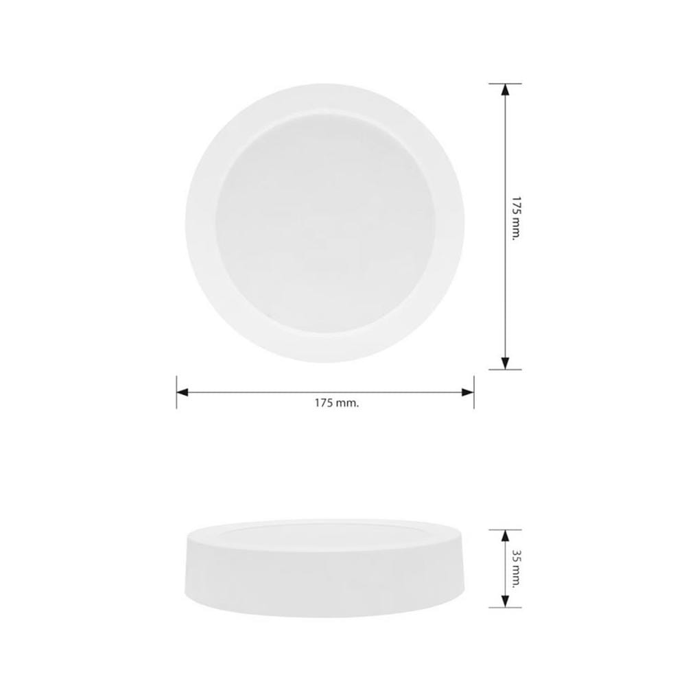 ดาวน์ไลท์ LED RACER NOVA 6.8 นิ้ว 12 วัตต์ WARM WHITE สีขาว