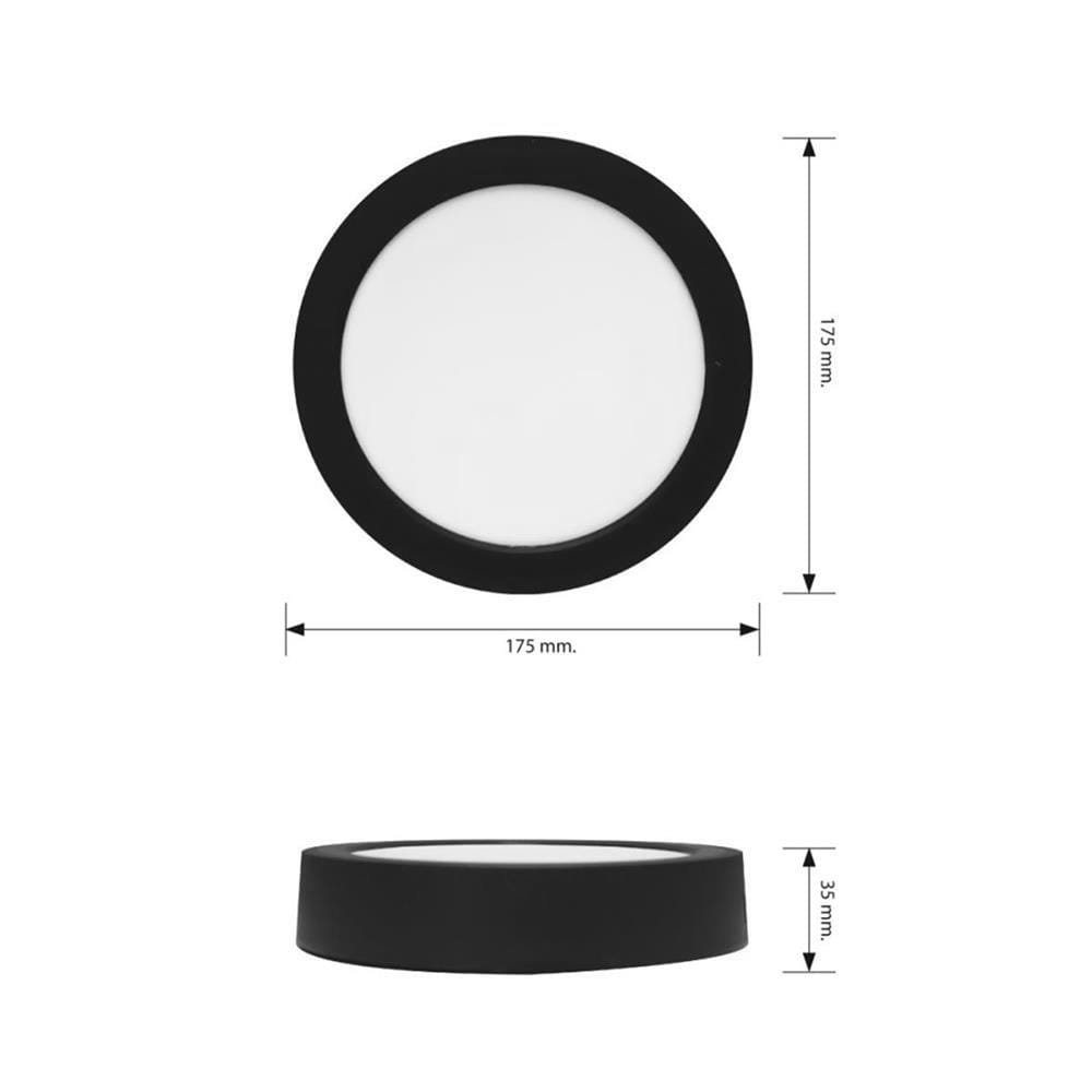ดาวน์ไลท์ LED RACER NOVA 6.8 นิ้ว 12 วัตต์ DAYLIGHT สีดำ
