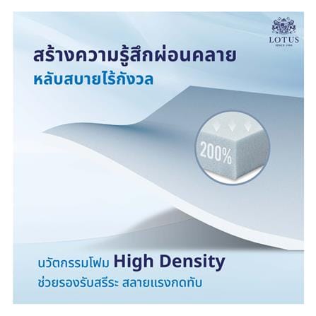 ที่นอนยางพารา 6 ฟุต LOTUS รุ่น HUDSON III พร้อมหมอนหนุน 2 ชิ้น_13