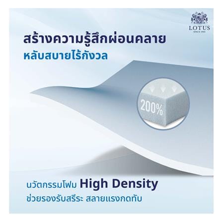 ที่นอนยางพารา 5 ฟุต LOTUS รุ่น HUDSON II พร้อมหมอนหนุน 2 ชิ้น_11