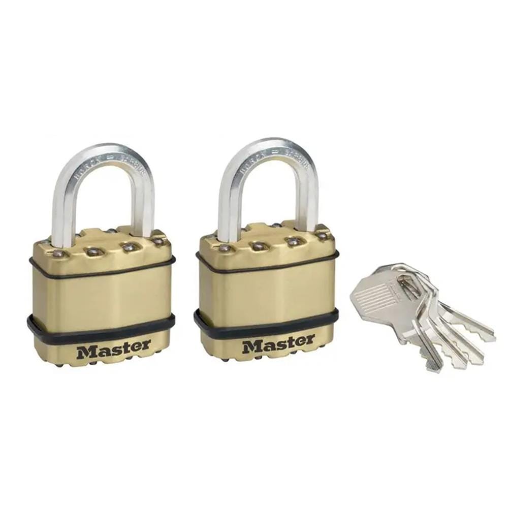 กุญแจ MASTER LOCK M1BEURT 45 มม. สีทองเหลือง แพ็ก 2 ชิ้น