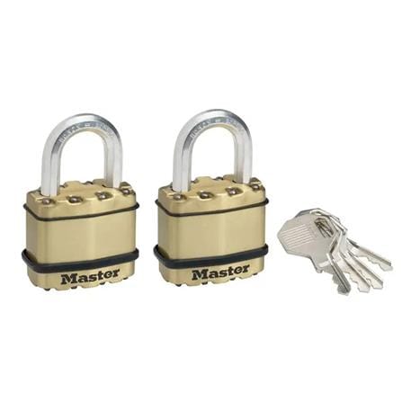 กุญแจ MASTER LOCK M1BEURT 45 มม. สีทองเหลือง แพ็ก 2 ชิ้น