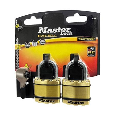 กุญแจ MASTER LOCK M1BEURT 45 มม. สีทองเหลือง แพ็ก 2 ชิ้น_1