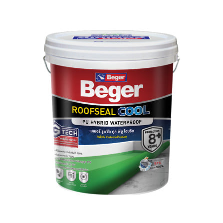 อะคริลิกกันซึม BEGER ROOFSEAL COOL PU HYBRID 206 สีเขียว 20 กก.
