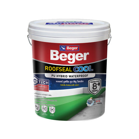 อะคริลิกกันซึม BEGER ROOFSEAL COOL PU HYBRID 207 สีเทา 20 กก._0