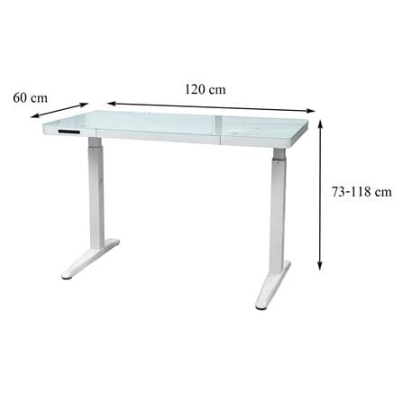 โต๊ะปรับระดับไฟฟ้า FURDINI DYLAN W120 LT-205 120 ซม. สีขาว_15