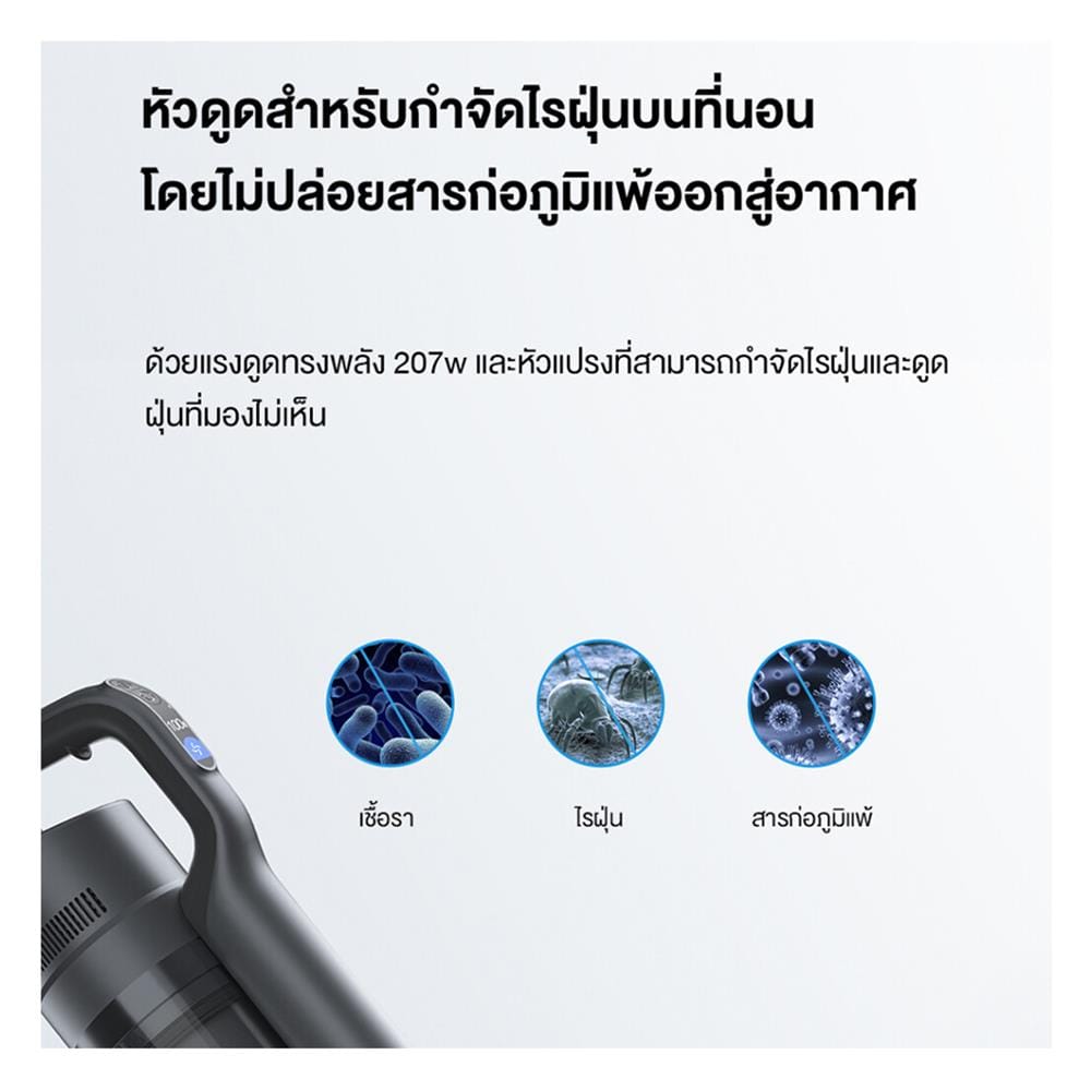 เครื่องดูดฝุ่นแบบด้าม ROIDMI X300 GRANITE GREY
