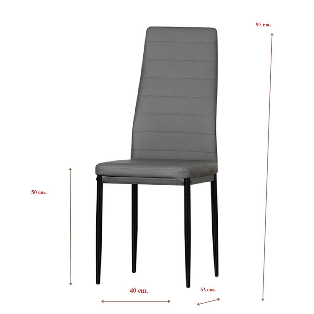 เก้าอี้ห้องอาหาร AS FURNITURE GILDO สีเทา