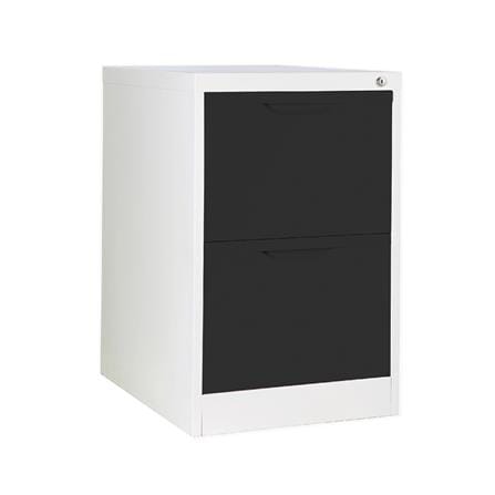 ตู้ลิ้นชักเหล็ก 2 ลิ้นชัก KIOSK HF-2 สีขาว/ดำ_0