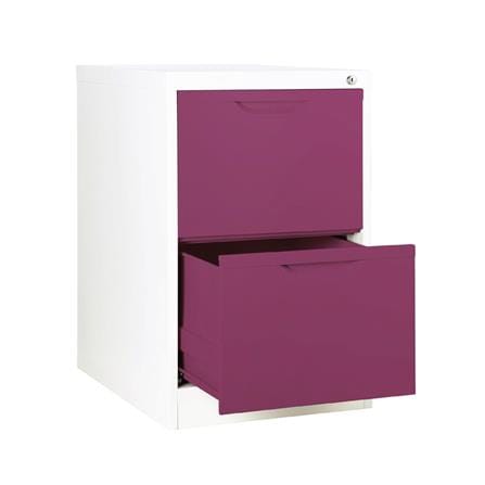 ตู้ลิ้นชักเหล็ก 2 ลิ้นชัก KIOSK HF-2 สีขาว/ม่วง_2