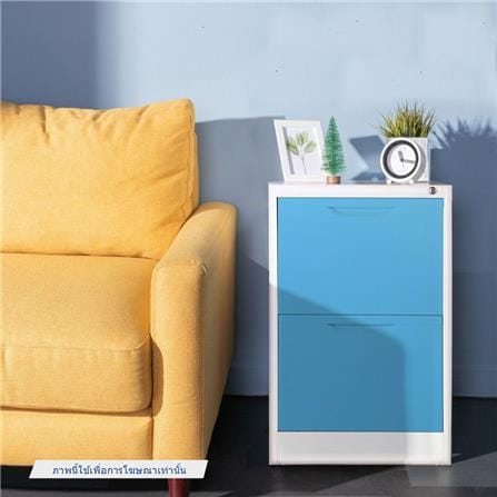 ตู้ลิ้นชักเหล็ก 2 ลิ้นชัก KIOSK HF-2 สีขาว/ม่วง_6