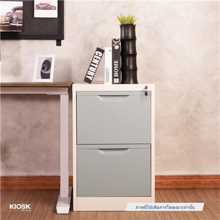 ตู้ลิ้นชักเหล็ก 2 ลิ้นชัก KIOSK HF-2 สีขาว_6