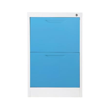 ตู้ลิ้นชักเหล็ก 2 ลิ้นชัก KIOSK HF-2 สีขาว/ฟ้า_1