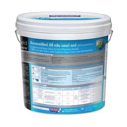สีน้ำทาภายใน BEGER BEGERSHIELD EASY CLEAN & CARE BASE D กึ่งเงา 2.5 แกลลอน_1