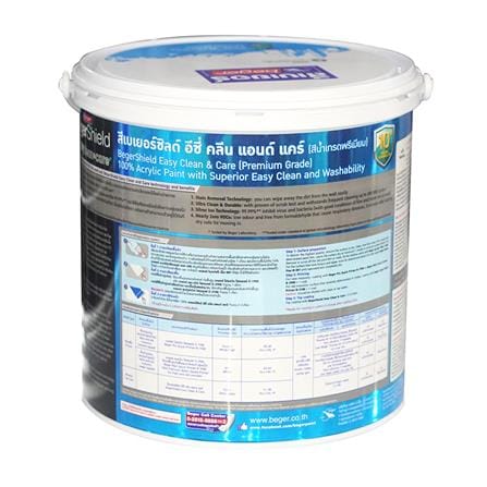 สีน้ำทาภายใน BEGER BEGERSHIELD EASY CLEAN & CARE BASE D กึ่งเงา 1 แกลลอน_1