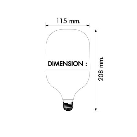 หลอด LED HIGH WATT RACER MEGA BRIGHT 45 วัตต์ DAYLIGHT E27_3