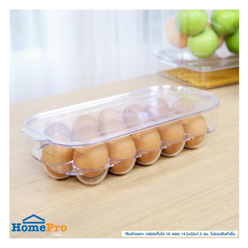 กล่องเก็บไข่ 16 ฟอง KECH SNOWY 14.5x33x7.5 ซม.