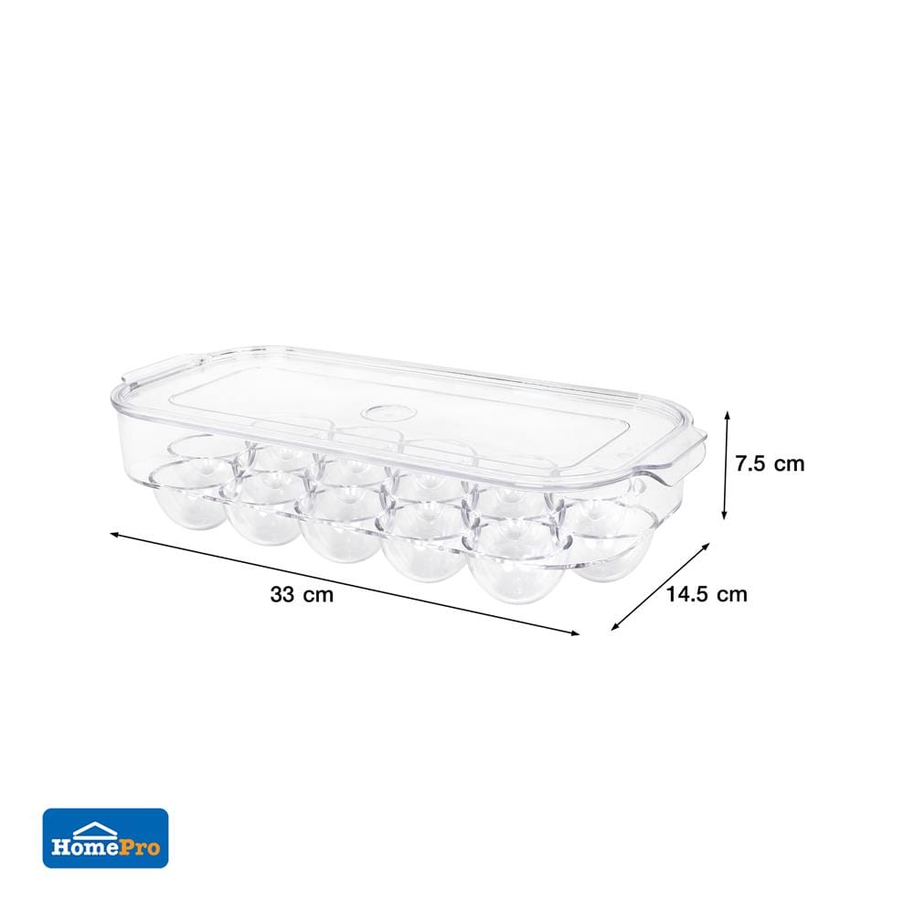 กล่องเก็บไข่ 16 ฟอง KECH SNOWY 14.5x33x7.5 ซม.