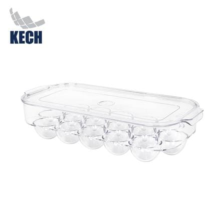 กล่องเก็บไข่ 16 ฟอง KECH SNOWY 14.5x33x7.5 ซม._0
