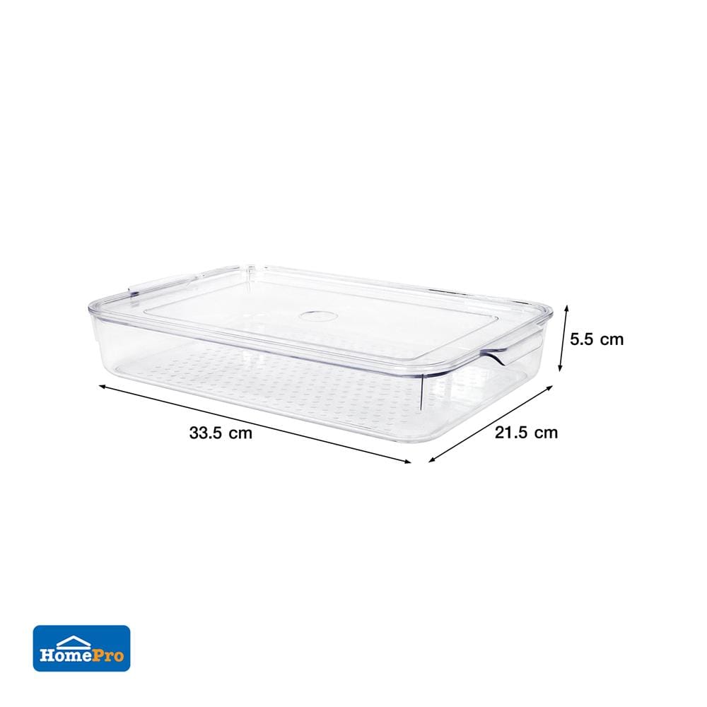 กล่องจัดเก็บในตู้เย็น KECH SNOWY 21.5x33.5x5.5 ซม.