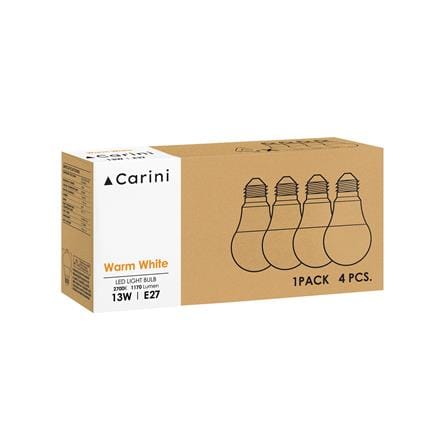 หลอด LED CARINI A65 ECOLIFE 13 วัตต์ WARM WHITE E27 แพ็ก 4 ชิ้น_2