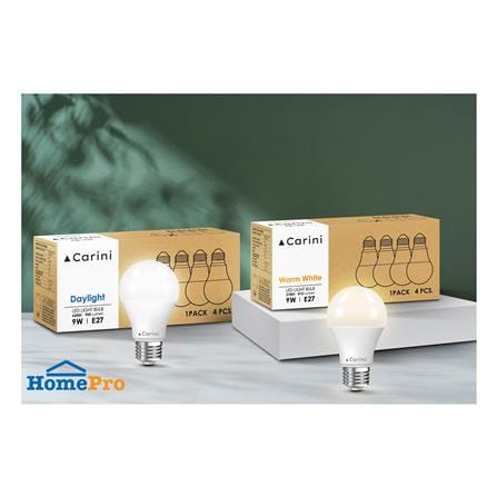 หลอด LED CARINI A60 ECOLIFE 9 วัตต์ DAYLIGHT E27 แพ็ก 4 ชิ้น_4