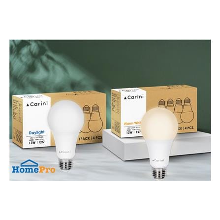 หลอด LED CARINI A65 ECOLIFE 13 วัตต์ DAYLIGHT E27 แพ็ก 4 ชิ้น_4