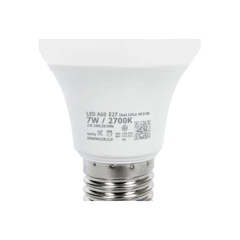 หลอด LED CARINI A60 ECOLIFE 7 วัตต์ WARM WHITE E27 แพ็ก 4 ชิ้น