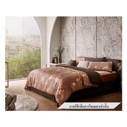 ผ้าปูที่นอน 6 ฟุต OMAZZ PRINT สี BROWN_0