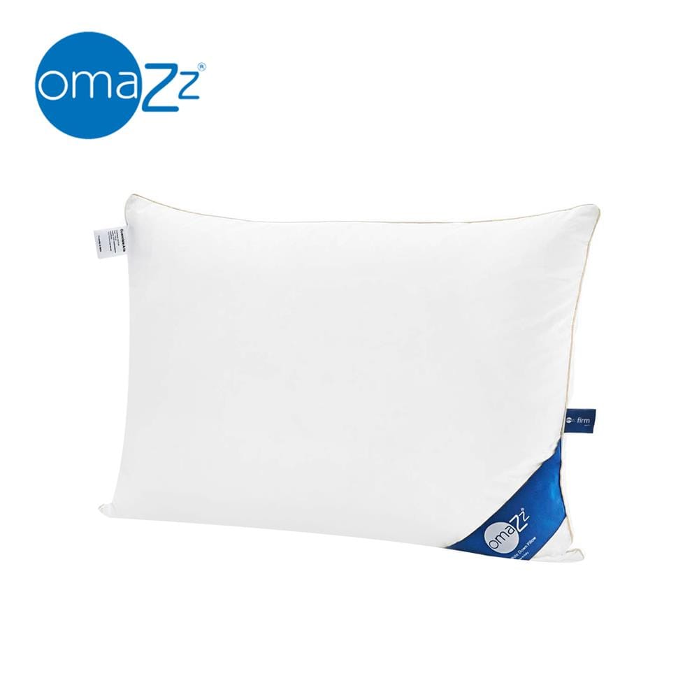 หมอนสุขภาพ ขนห่าน OMAZZ NOBLE WHITE GOOSE DOWN FIRM COMFORT 20x30 นิ้ว สีขาว