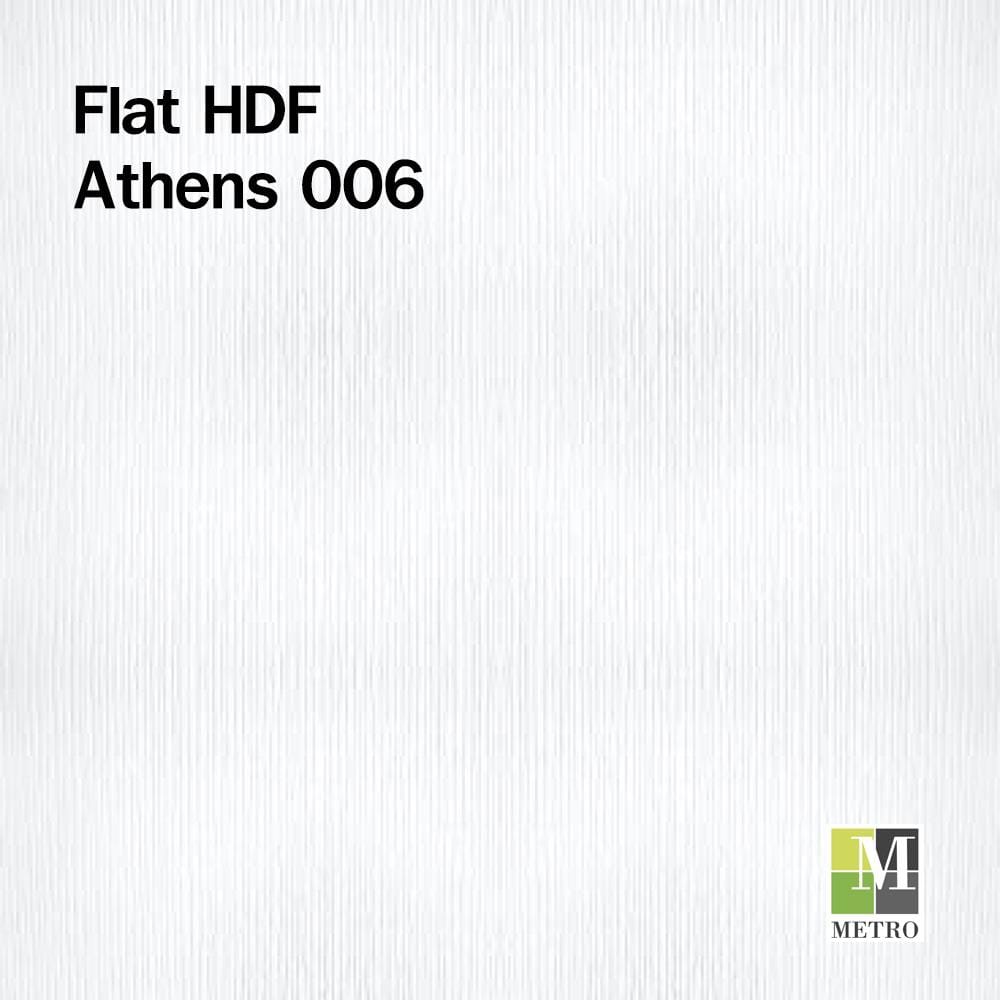 ประตูภายใน HDF METRO ATHENS 006 80X200 ซม. สีรองพื้นขาว ไม่เจาะลูกบิด