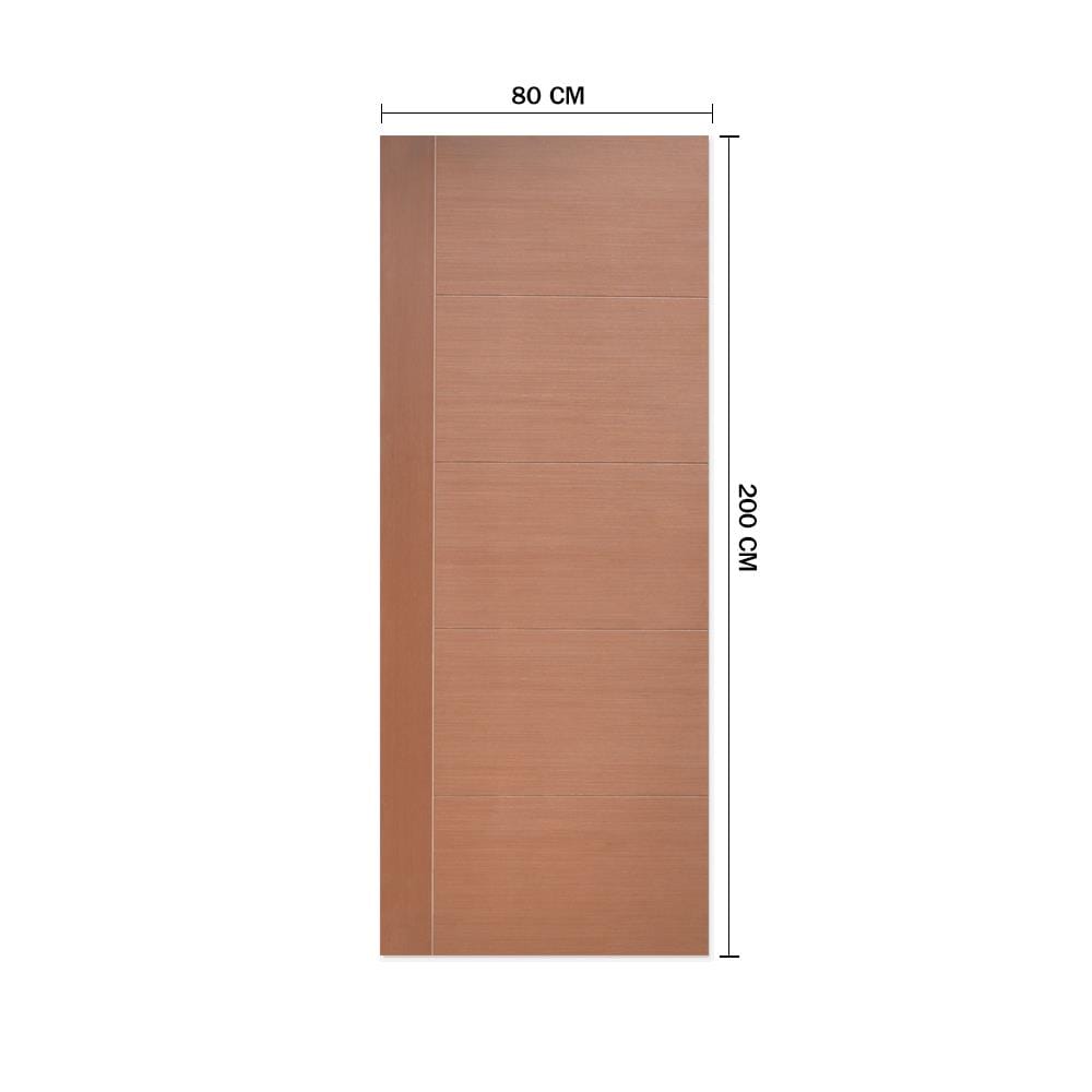 ประตูภายในปิดวีเนียร์ METRO ROSE WOOD 02 80X200 ซม. สีนํ้าตาล ไม่เจาะลูกบิด