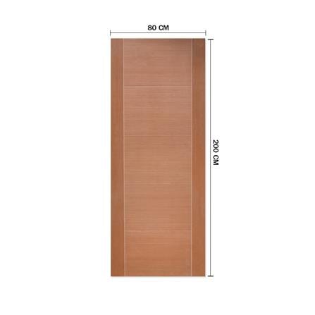 ประตูภายในปิดวีเนียร์ METRO ROSE WOOD 03 80X200 ซม. สีนํ้าตาล ไม่เจาะลูกบิด_3