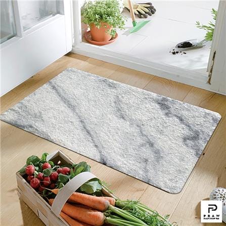 พรม PRAW DE MARBLE WHITE 50X75 ซม. สีขาว_5