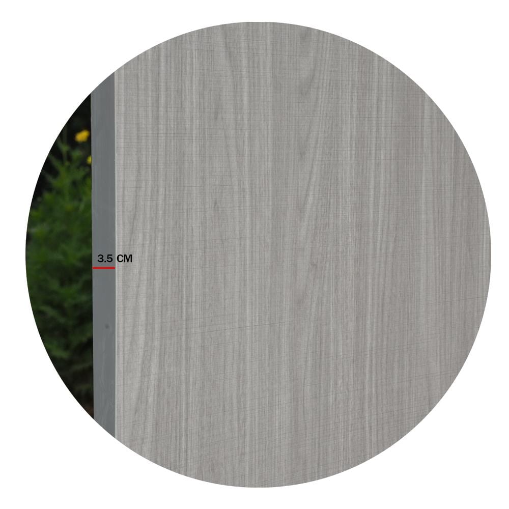 ประตูภายในเมลามีน METRO MD556 COMBI GREY 80X200 ซม. สีเทา ไม่เจาะลูกบิด