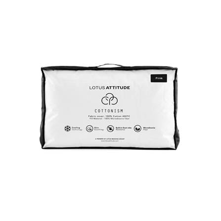 หมอนสุขภาพ ไมโครดาวน์เนีย LOTUS ATTITUDE CARE FIRM 20x30 นิ้ว สีขาว_5