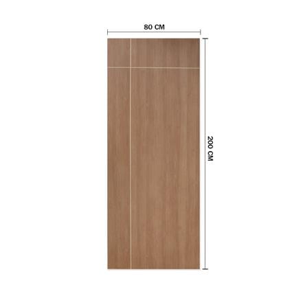 ประตูภายในเมลามีน METRO MD618 CAPPUCCINO เซาะร่อง 80X200 ซม. สีน้ำตาล ไม่เจาะลูกบิด_3
