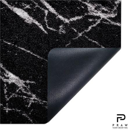 พรม PRAW DE MARBLE BLACK 50X75 ซม. สีดำ_1