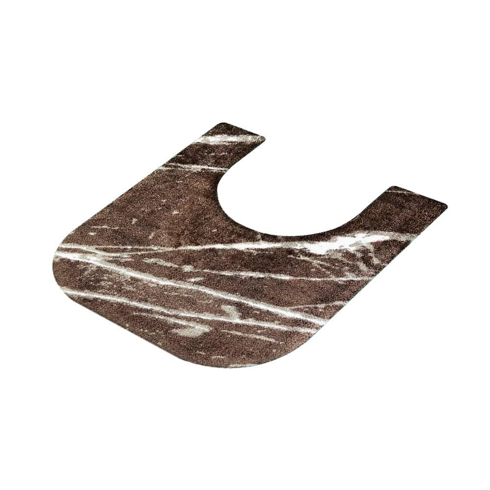 พรมห้องน้ำ PRAW DE MARBLE BROWN 62X70 ซม. สีน้ำตาล
